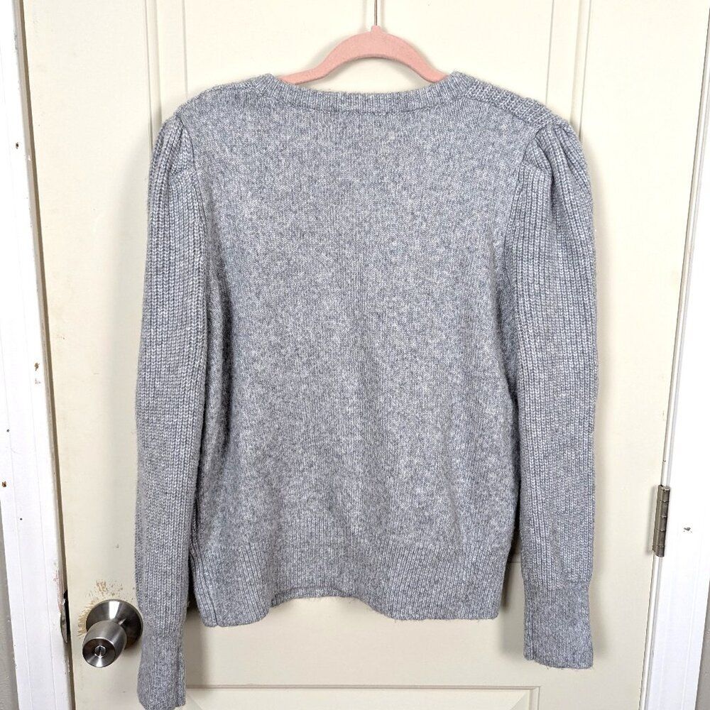 FRYE & CO. | Gray V-Neck Ribbed Sweater Size L - Picture 2 of 6